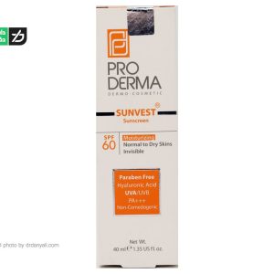 کرم ضد آفتاب و مرطوب کننده با SPF60 - پرودرما